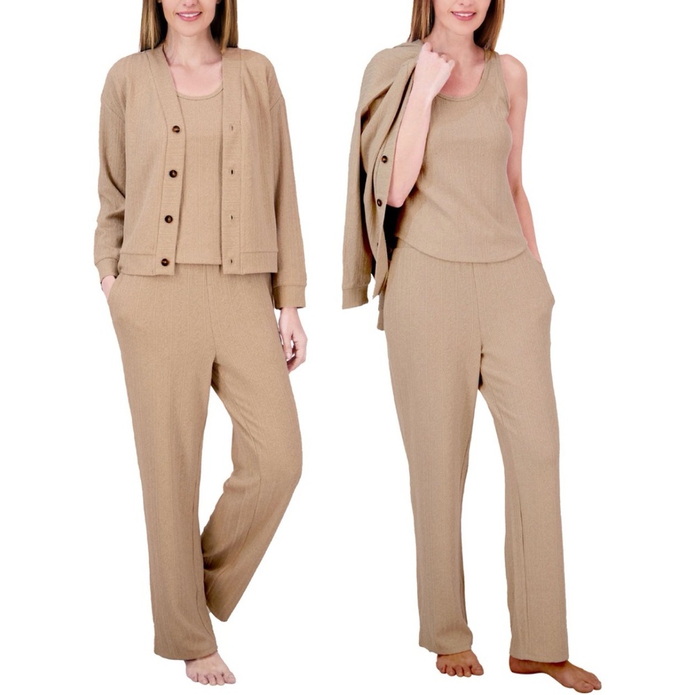 Women's Tan Pants & Jumpsuit Set